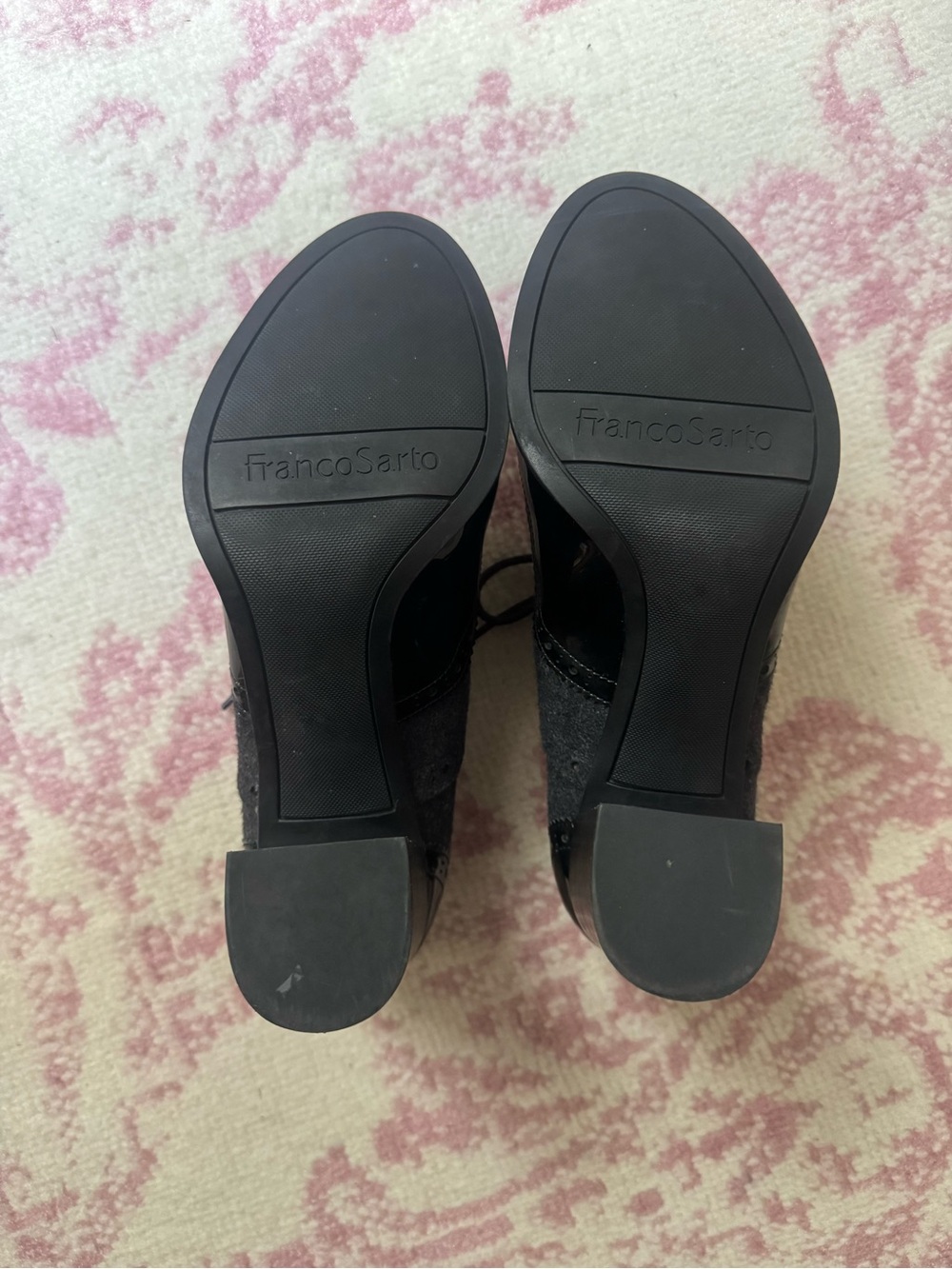 Franco Sarto Black Lace-Up Heels - Picture 3 of 5